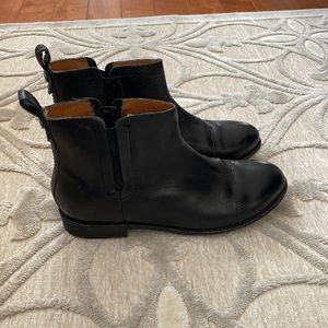 Olukai black leather bootie, size 7